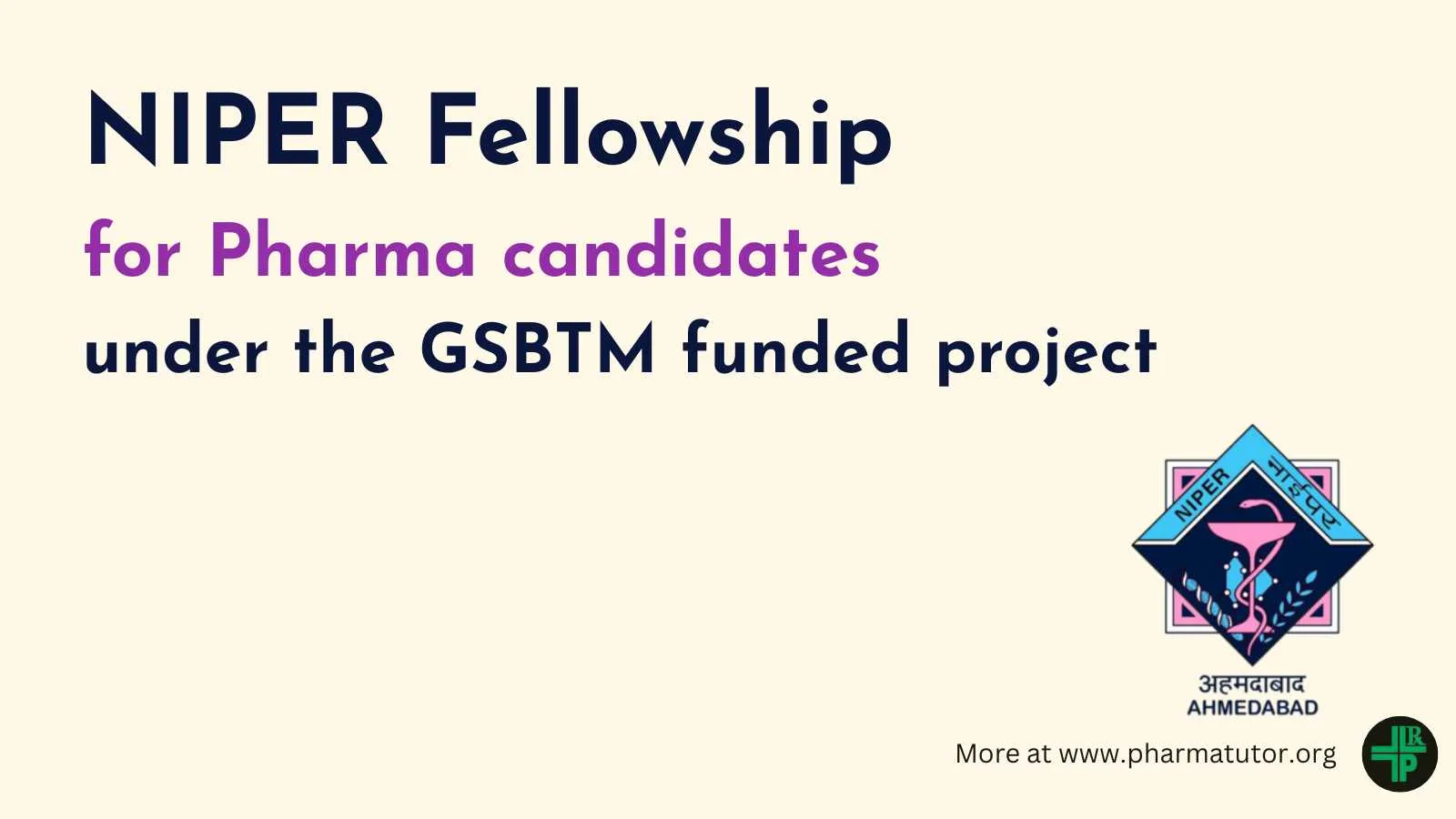 Apply Online for NIPER Fellowship 2026 | Opportunity for Pharma Candidates