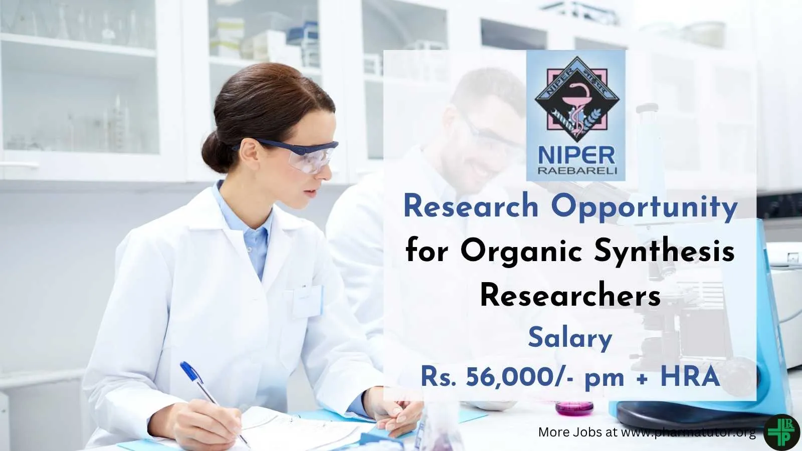 NIPER Research Opportunity for Organic Synthesis Researchers