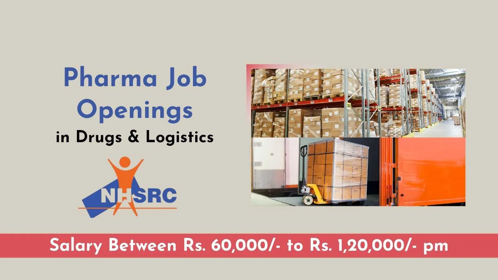 Pharma Openings in Drugs & Logistics at National Health Systems Resource Centre