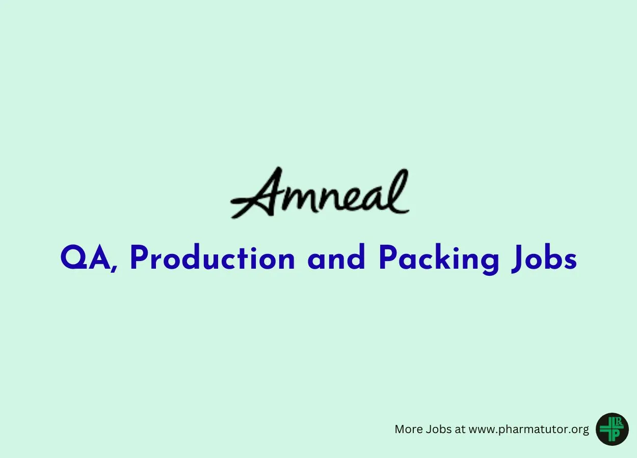 QA, Production and Packing Jobs at Amneal Pharma