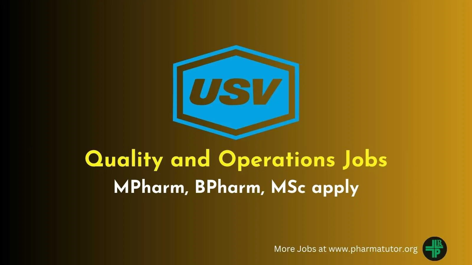Quality and Operations Jobs at USV Private Limited