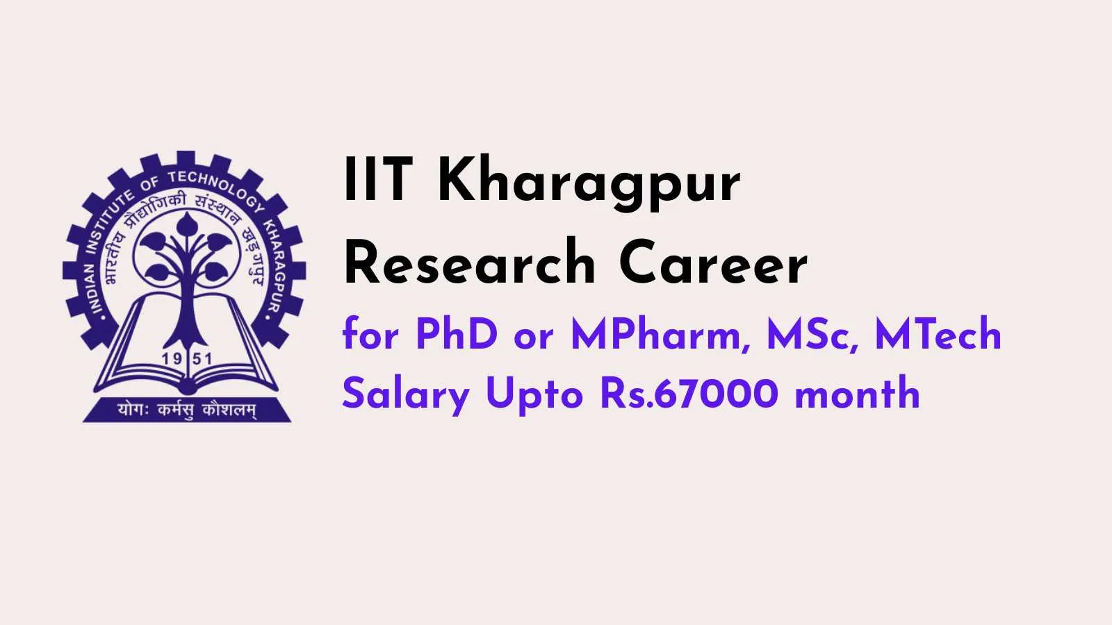 Research Career at Indian Institutes of Technology