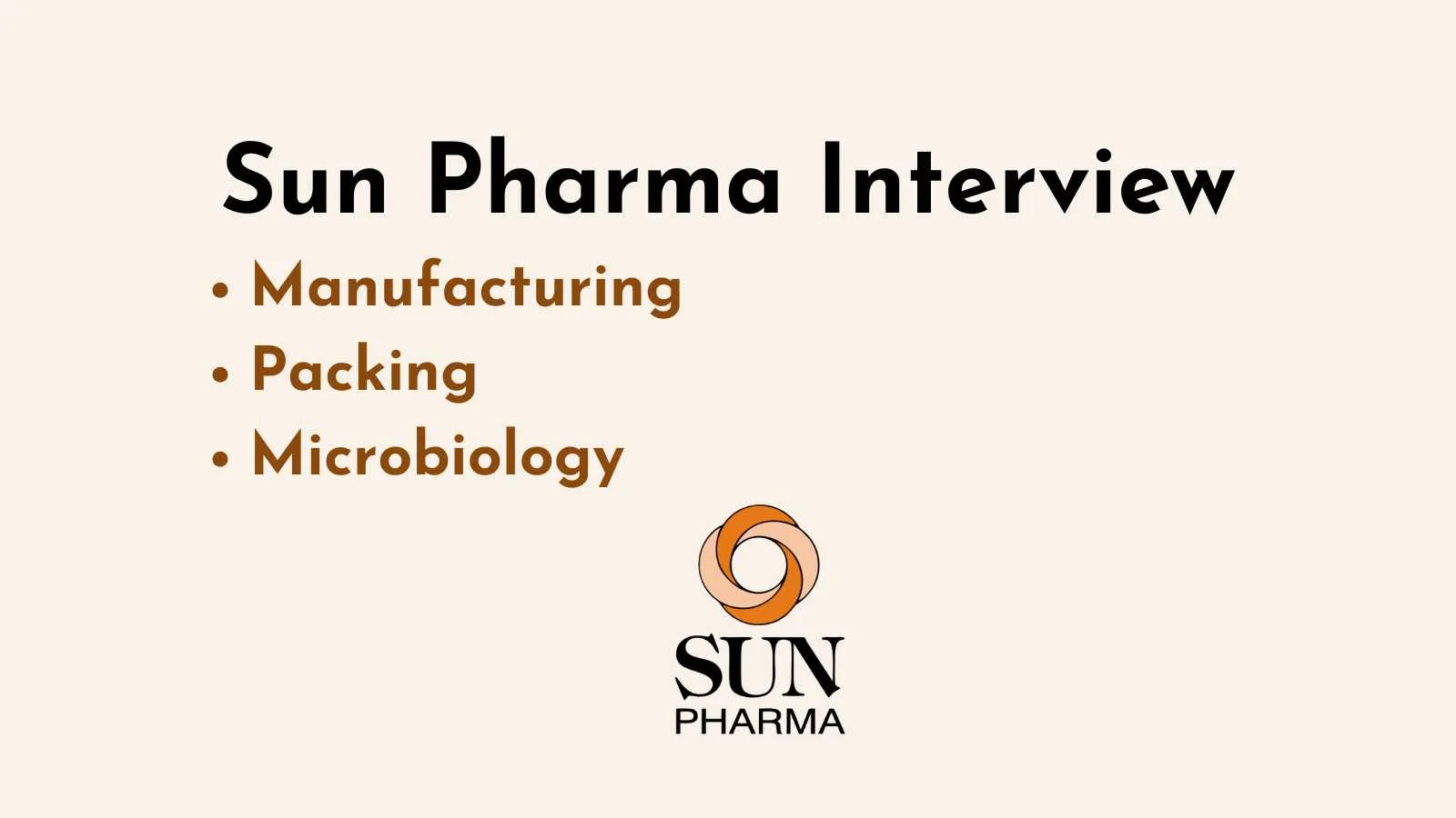 Sun Pharma Openings : Jobs in Manufacturing, Packing, & Micro 