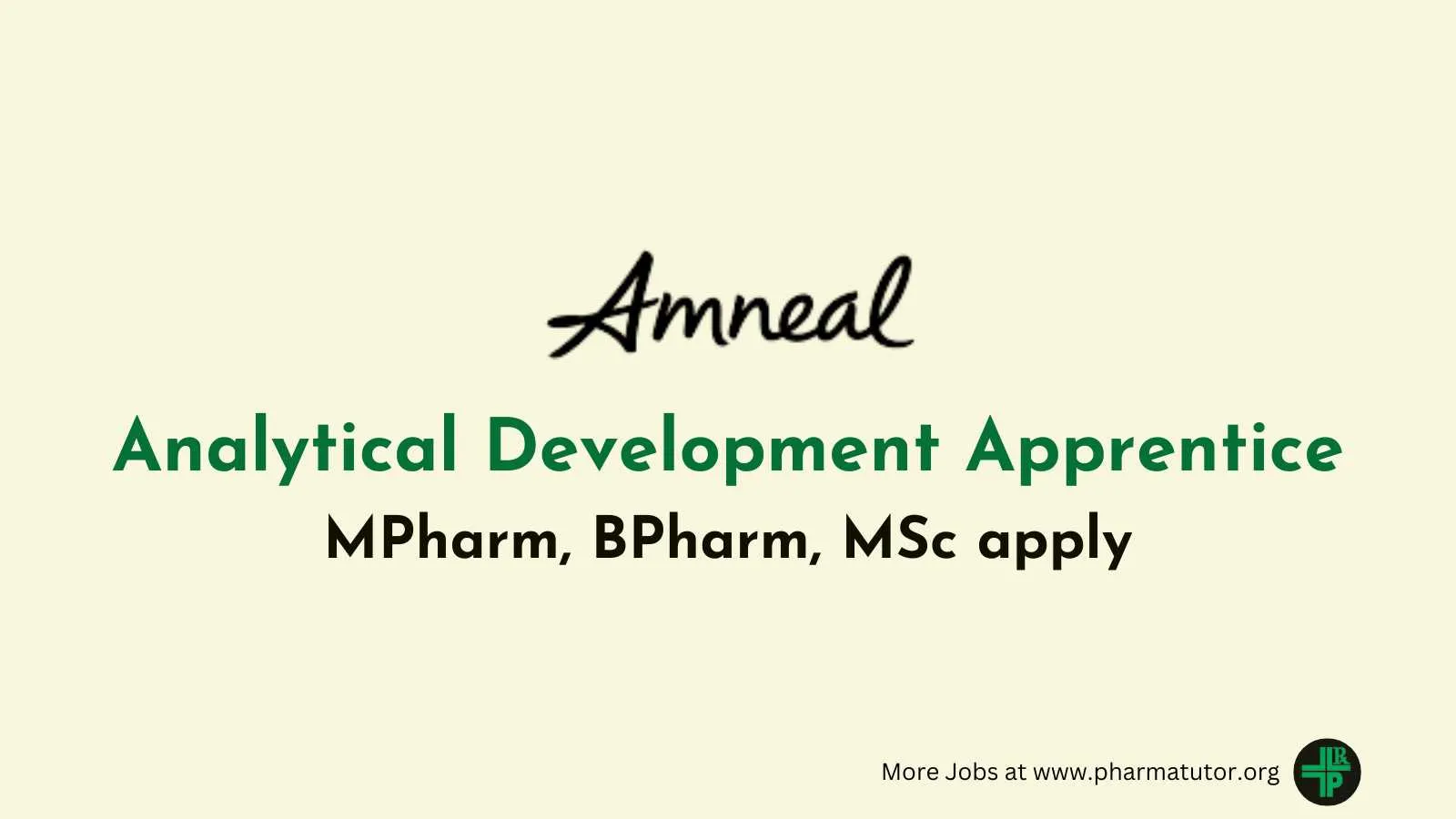 Analytical Development Apprentice at Amneal Pharmaceuticals