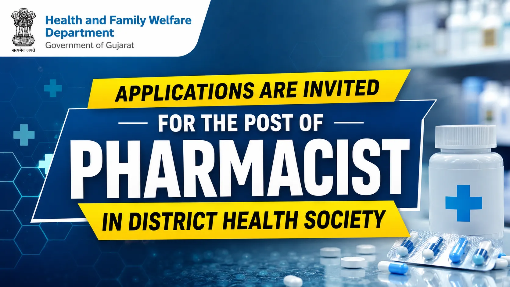 Applications are invited for the post of Pharmacist in District Health Society