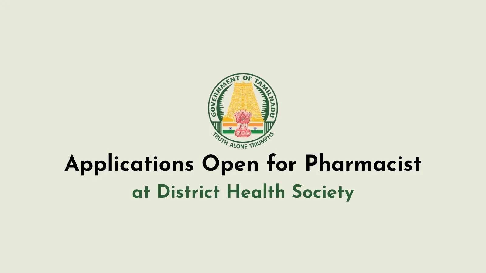 Applications are invited for the post of Pharmacist in District Health Society