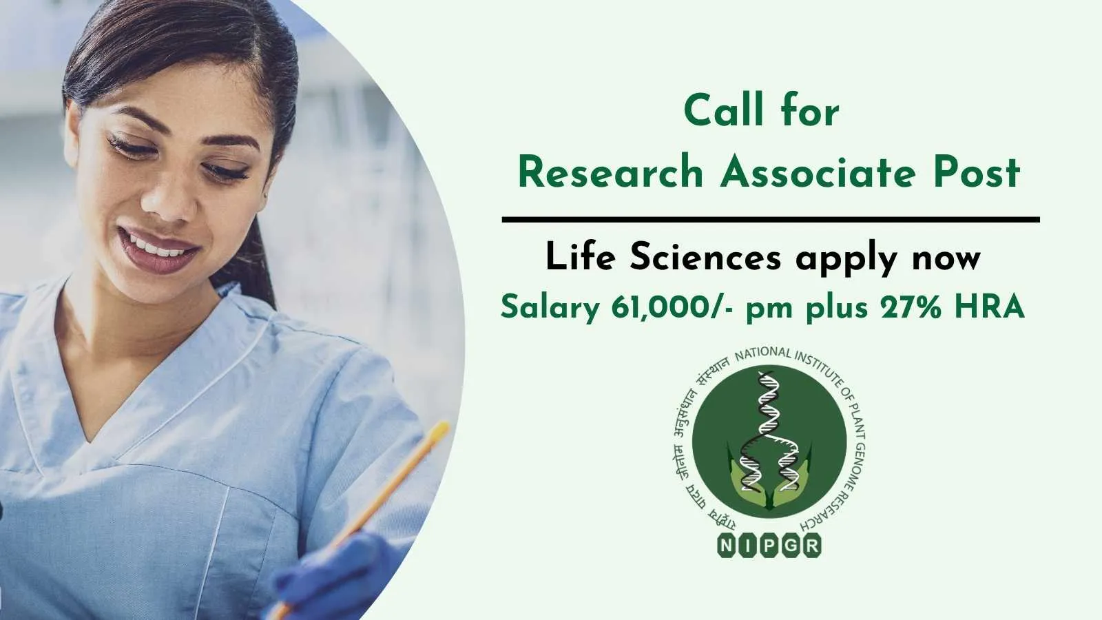 Call for Research Associate Position at NIPGR