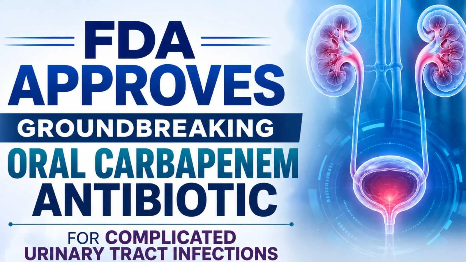 FDA Approves Groundbreaking Oral Carbapenem Antibiotic for Complicated Urinary Tract Infections