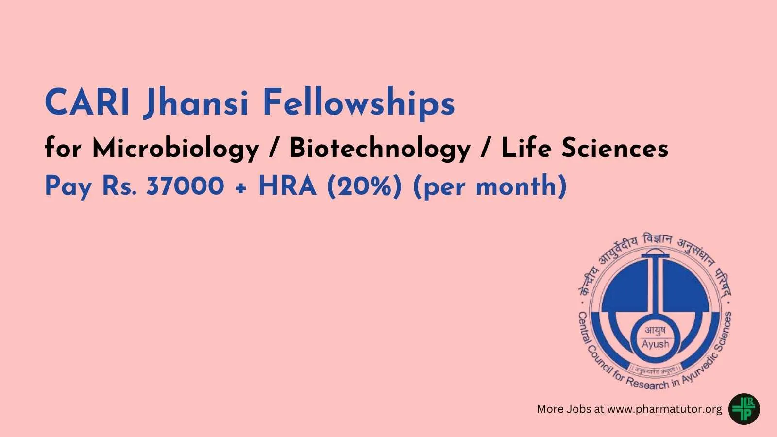 Fellowships for Microbiology / Biotechnology / Life Sciences at CARI Jhansi