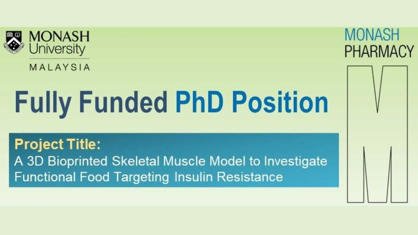 Fully Funded PhD Position at Monash University