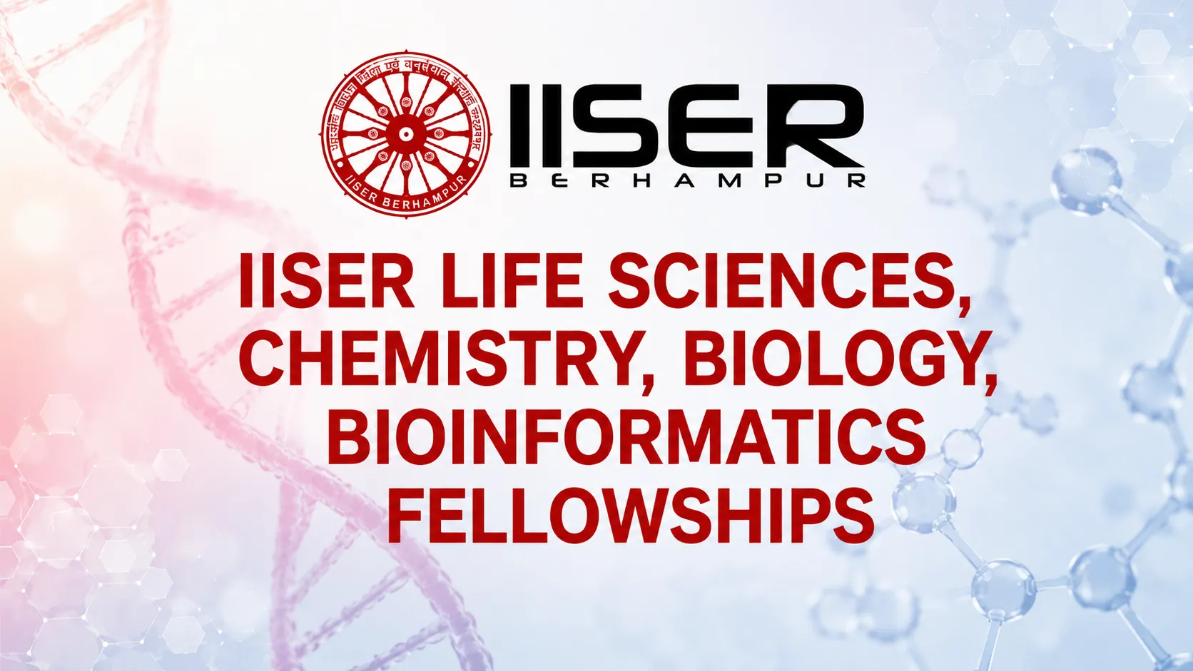 IISER Life Sciences, Chemistry, Biology, Bioinformatics Fellowships