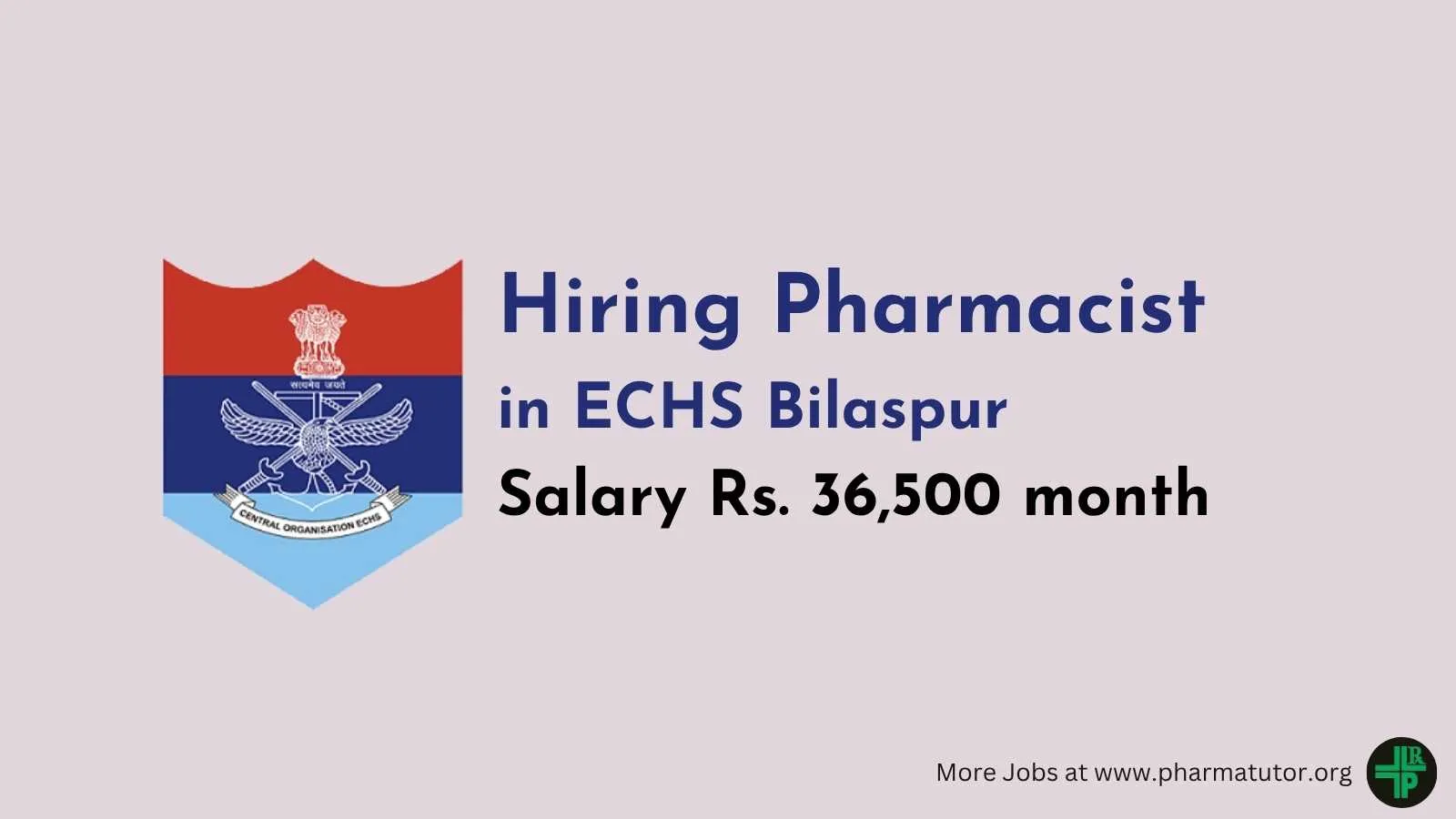ECHS Bilaspur invites applications for post of Pharmacist