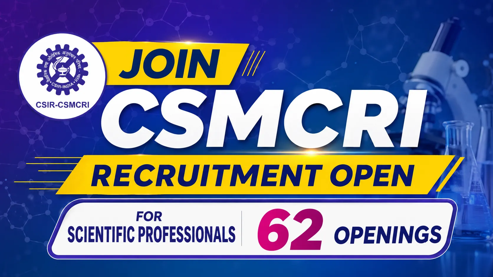 Join CSMCRI : Recruitment Open for Scientific Professionals