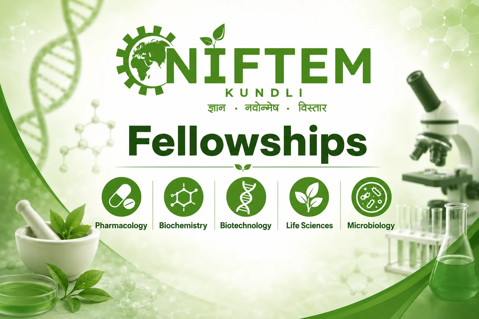 NIFTEM Pharmacology, Biochemistry, Biotechnology, Life Sciences, Microbiology Fellowships