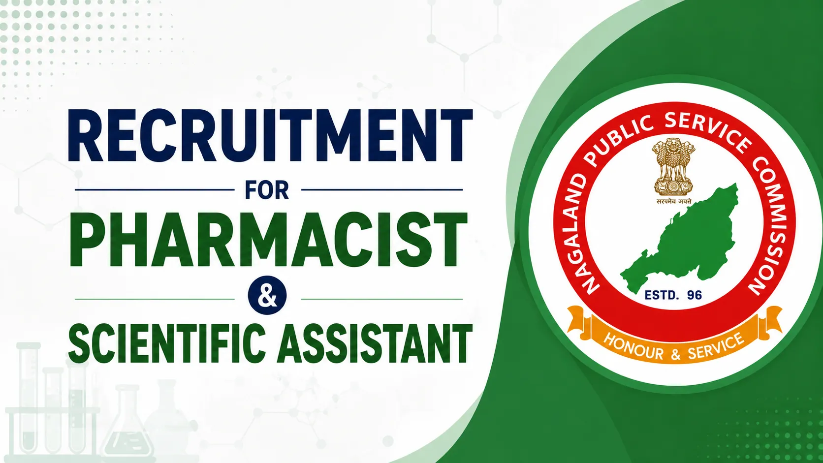 Recruitment for Pharmacist and Scientific Assistant under Public Service Commission