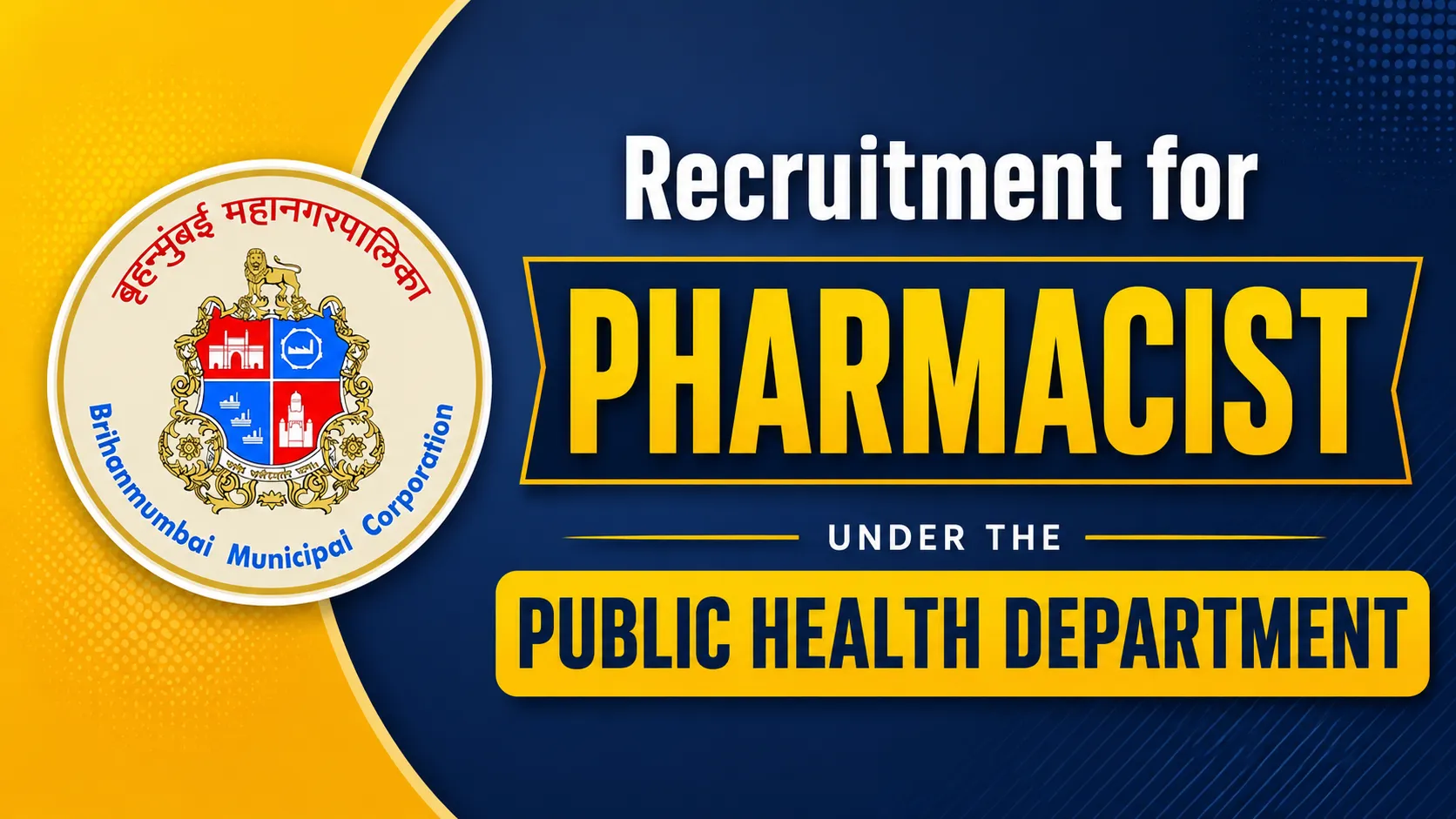 Recruitment for Pharmacist under the Public Health Department