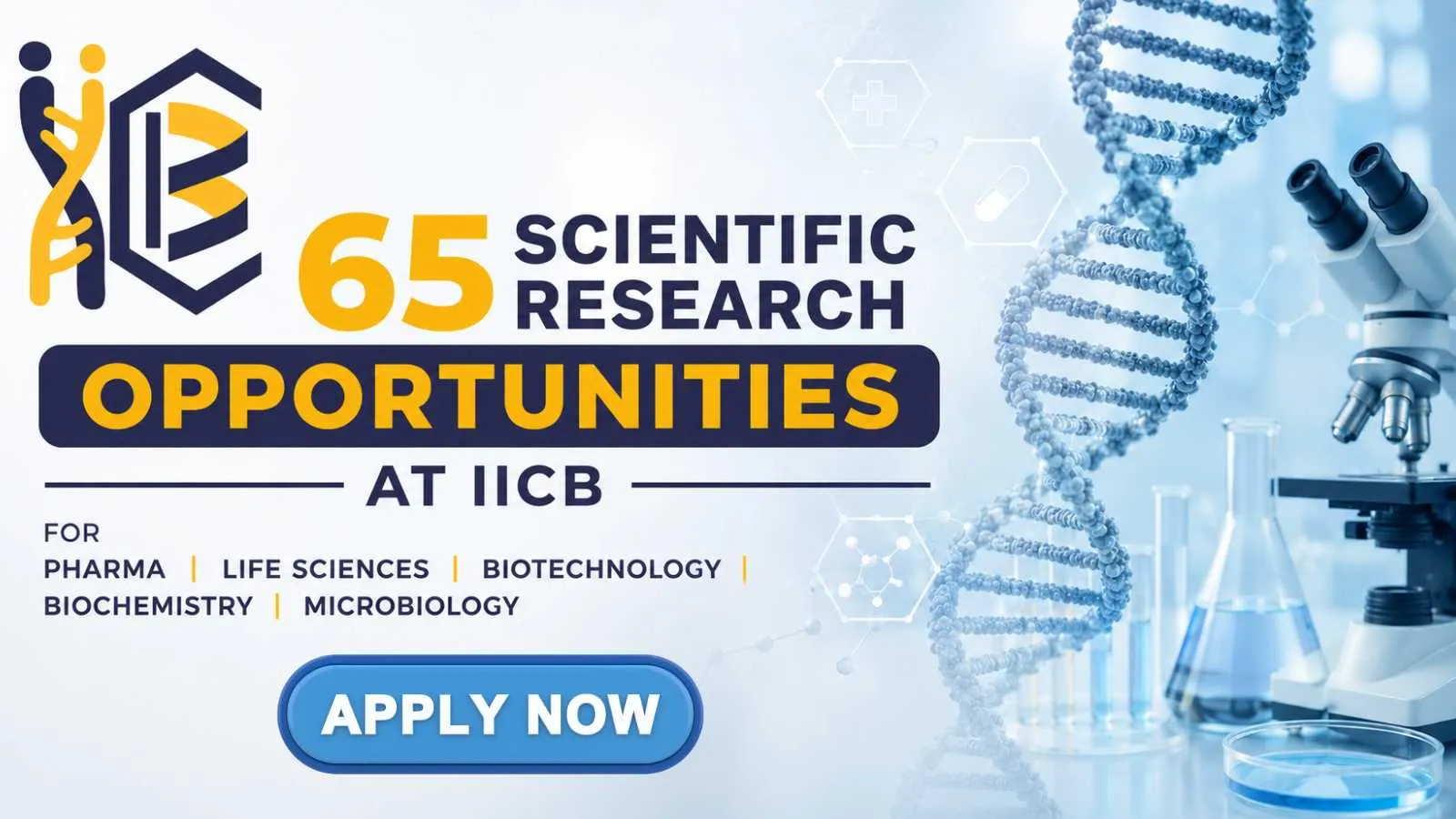 Scientific Research Opportunities at IICB for Pharma, Life Sciences, Biotechnology, Biochemistry, Microbiology