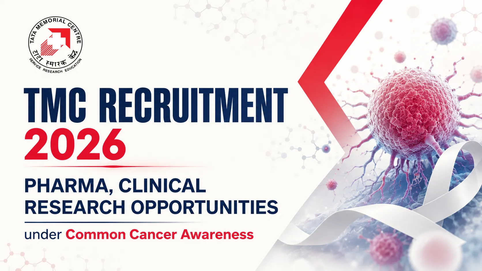 TMC Recruitment 2026 – Pharma, Clinical Research Opportunities under Common Cancer Awareness