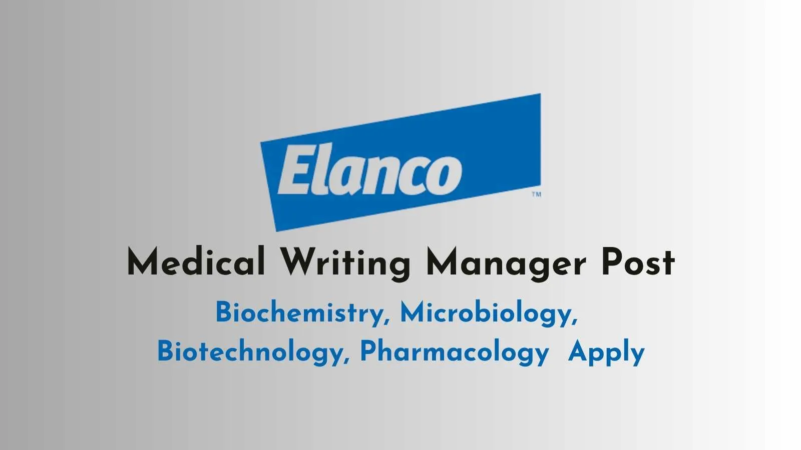 Work as Medical Writing Manager at Elanco Animal Health