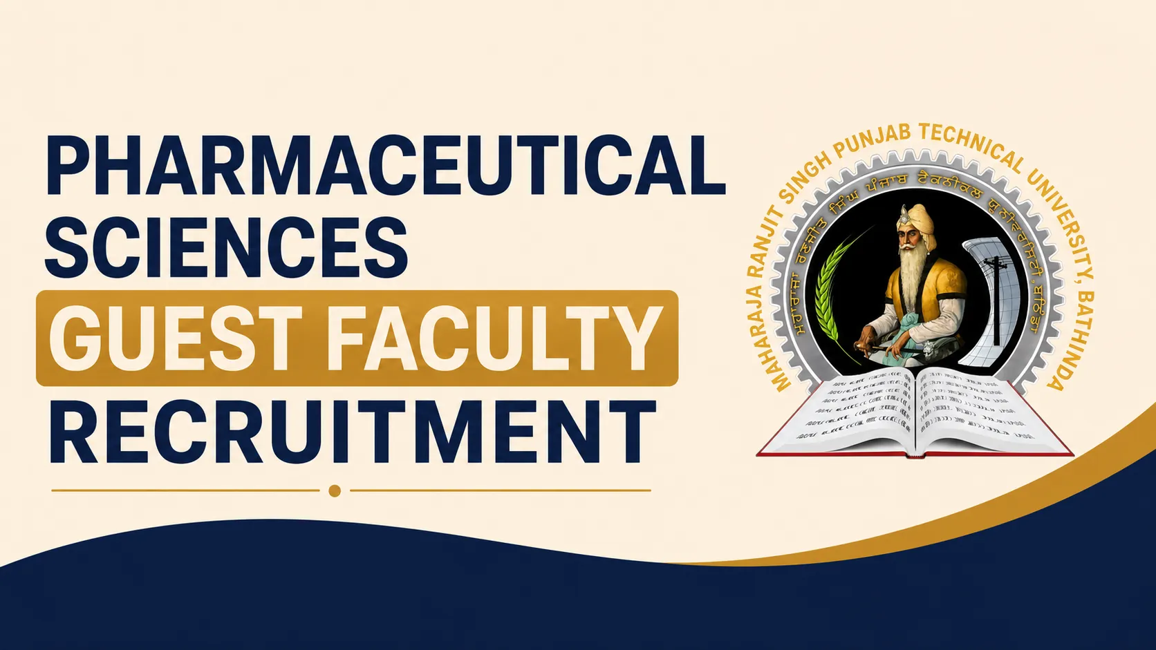 Application are invited for Pharmaceutical Sciences Guest Faculty at MRSPTU