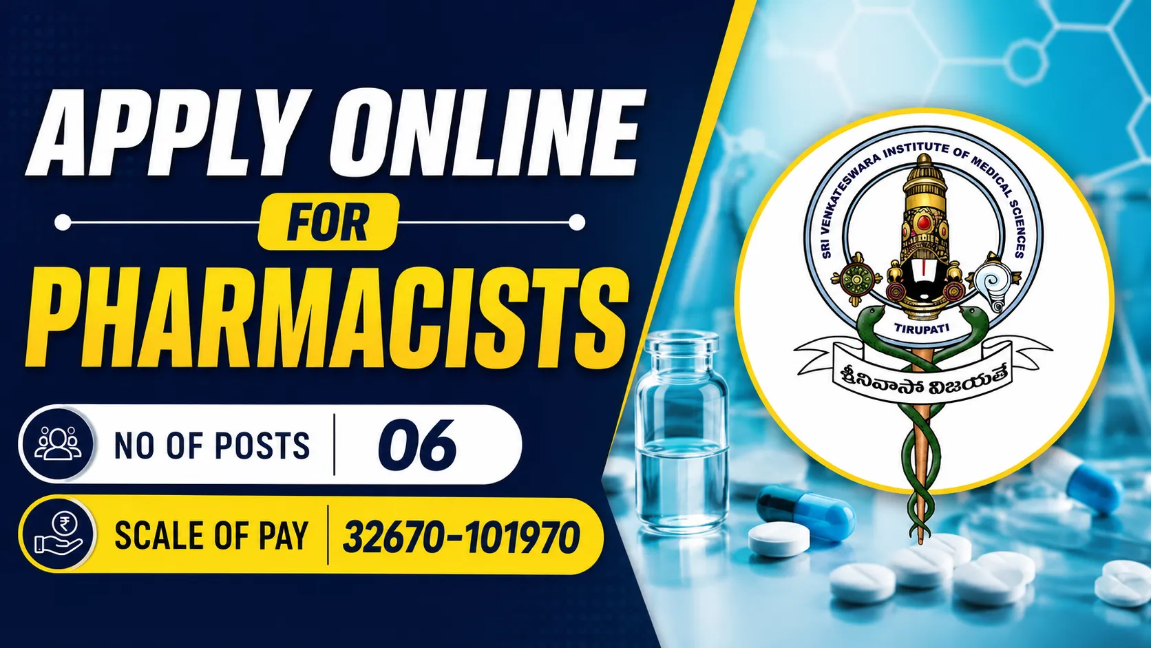 Apply Online for Pharmacists at SVIMS