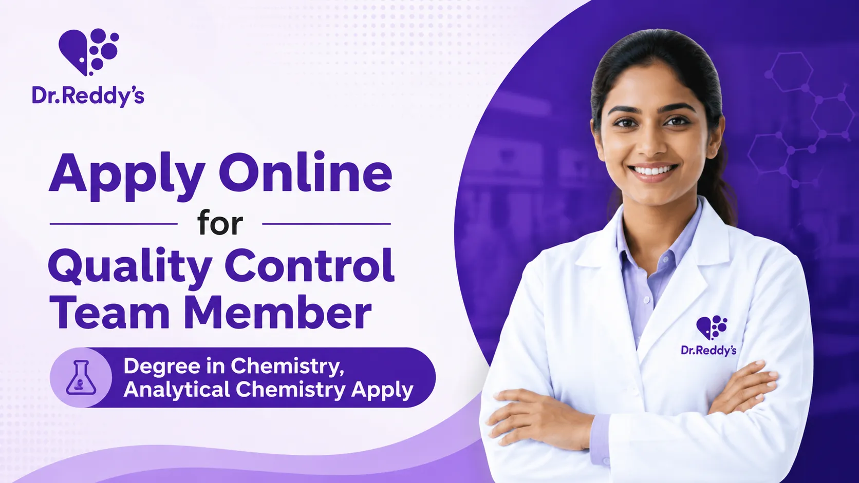 Apply Online for Quality Control Team Member at Dr. Reddy’s Laboratories