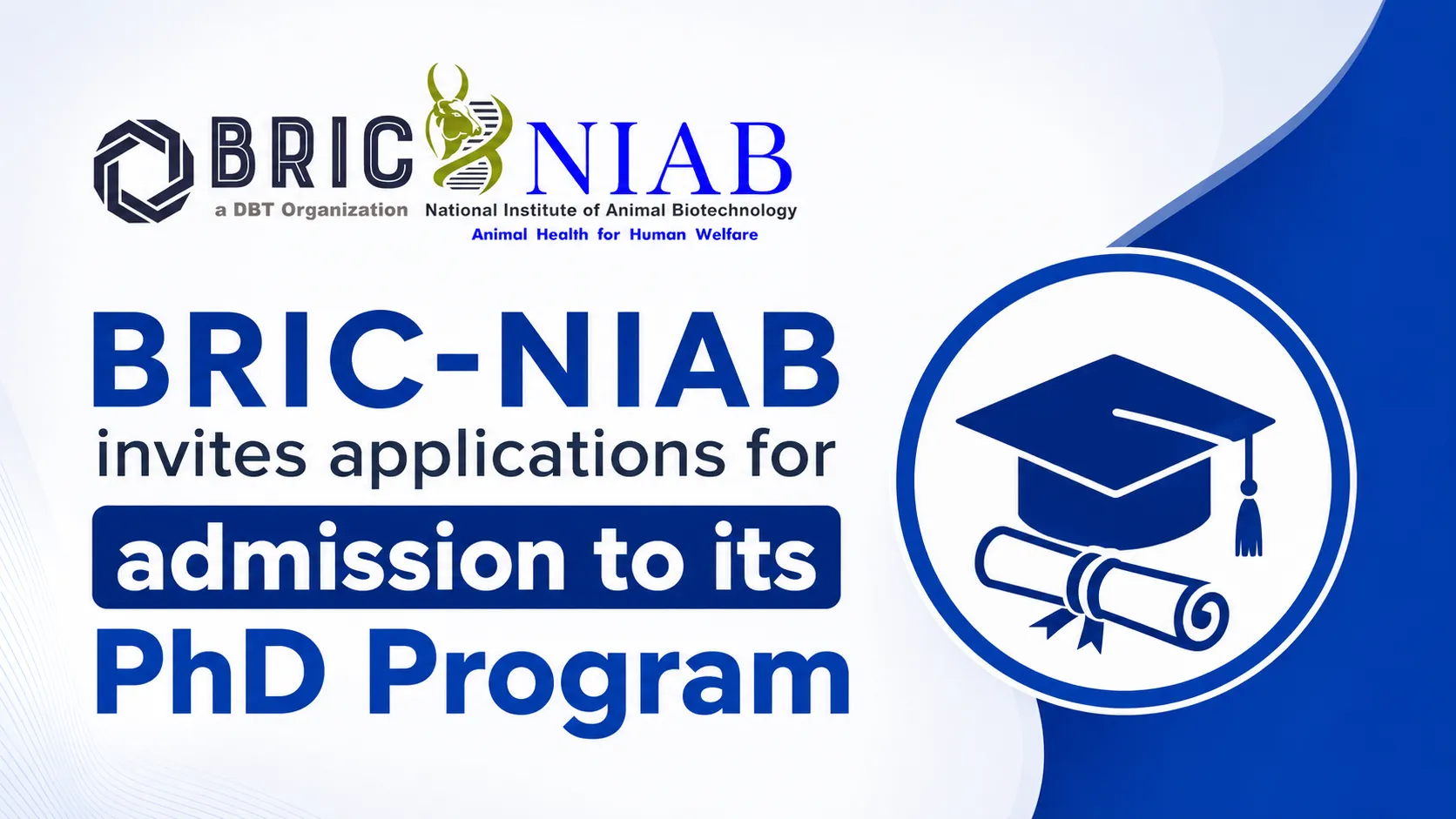 BRIC-NIAB invites applications for admission to its PhD program