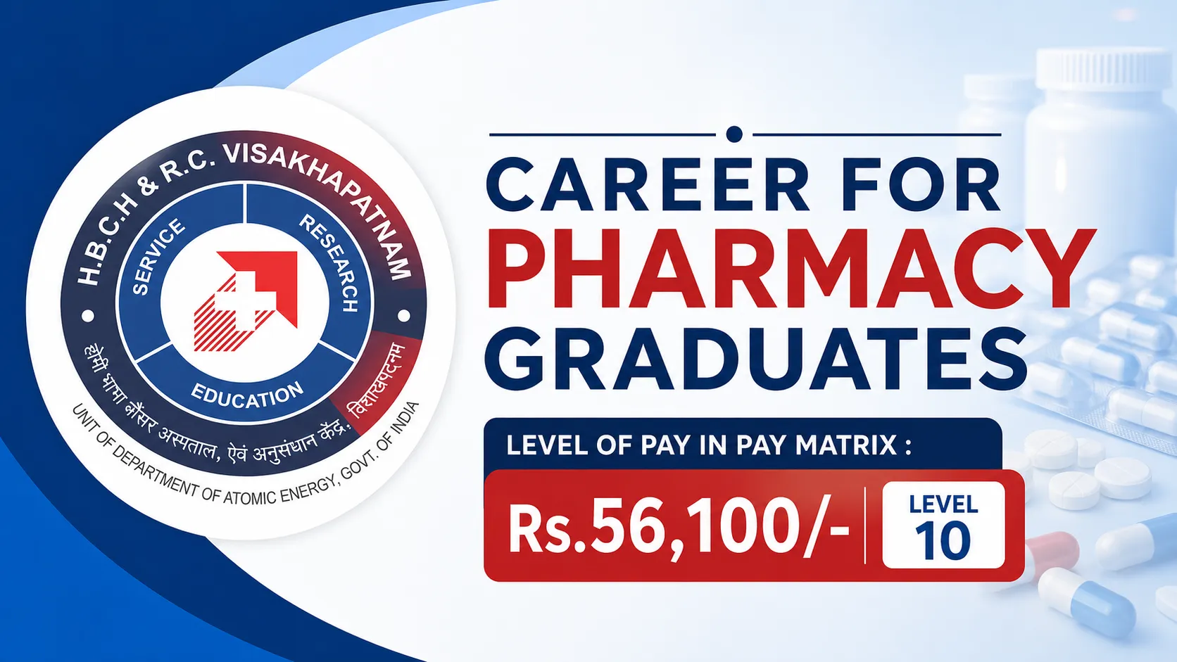 Career for Pharmacy graduates at Homi Bhabha Cancer Hospital & Research Centre