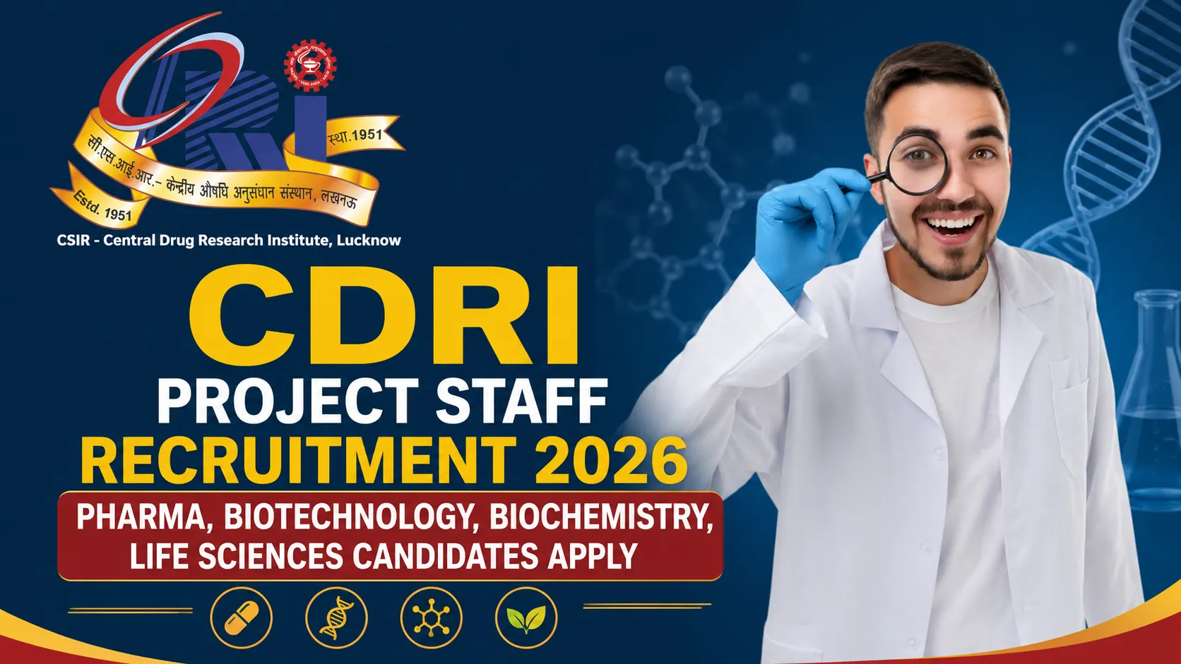 CDRI Project Staff Recruitment 2026