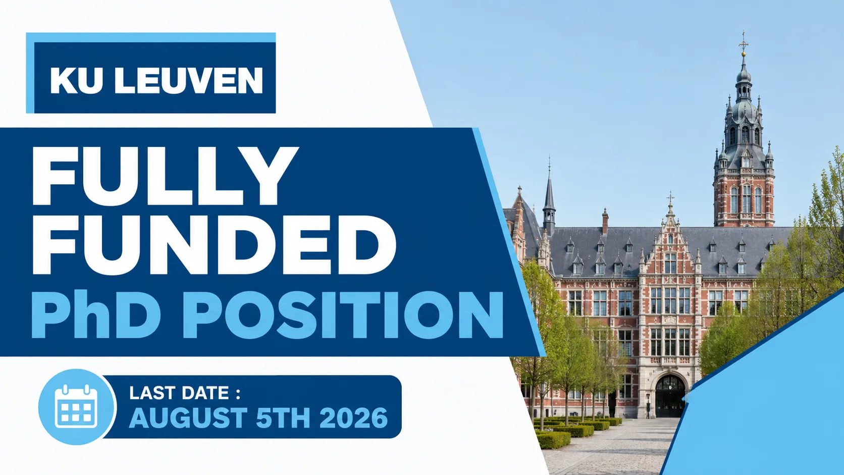 Fully Funded PhD Position at KU Leuven
