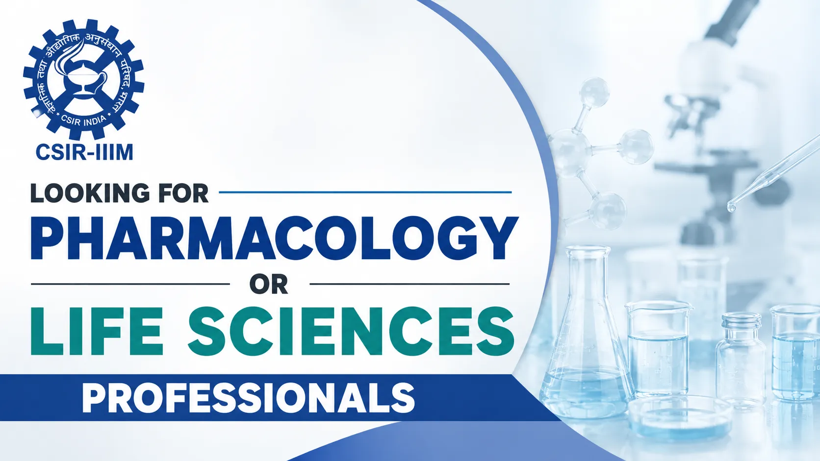 IIIM looking for Pharmacology or Life Sciences Professionals