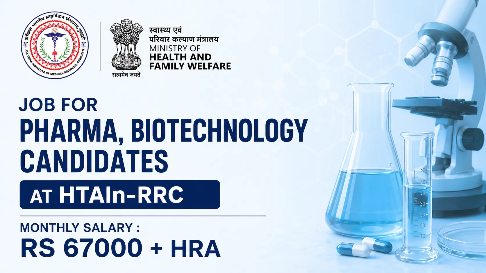 Job for Pharma, Biotechnology candidates at the Health Technology Assessment in India-Regional Resource Centre