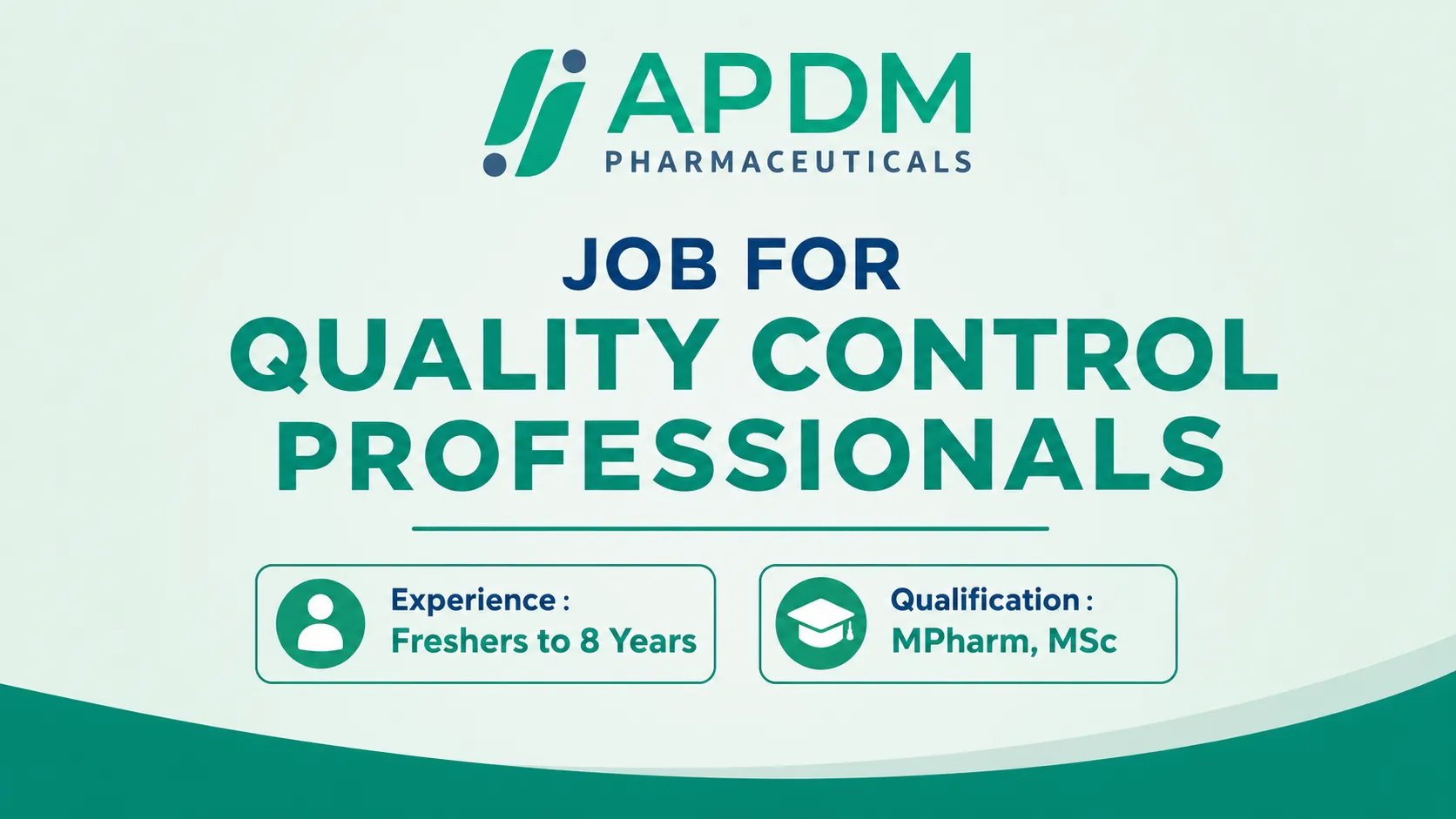 Job for Quality Control Professionals to Join APDM Pharmaceuticals
