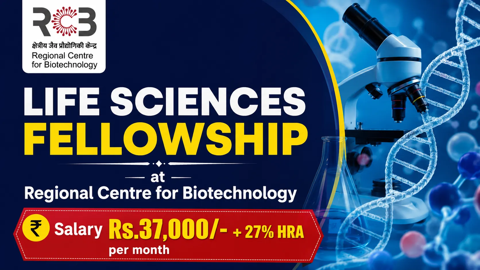 Life Sciences Fellowship at Regional Centre for Biotechnology