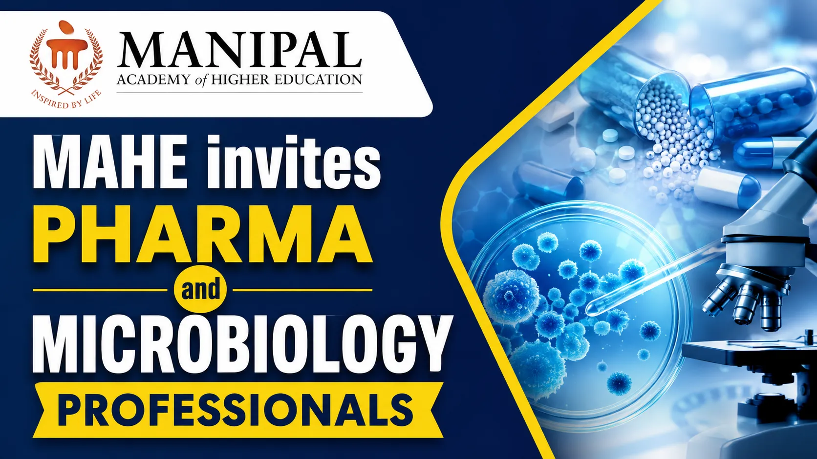 MAHE invites Pharma and Microbiology professionals