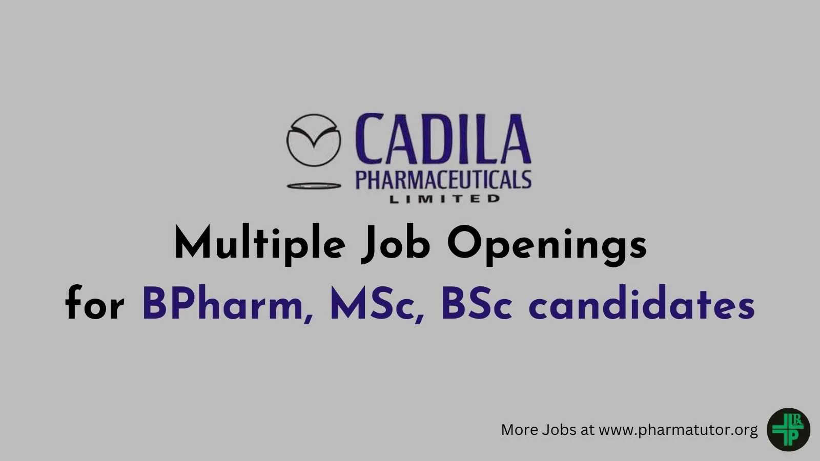Multiple Job Openings at Cadila Pharmaceuticals