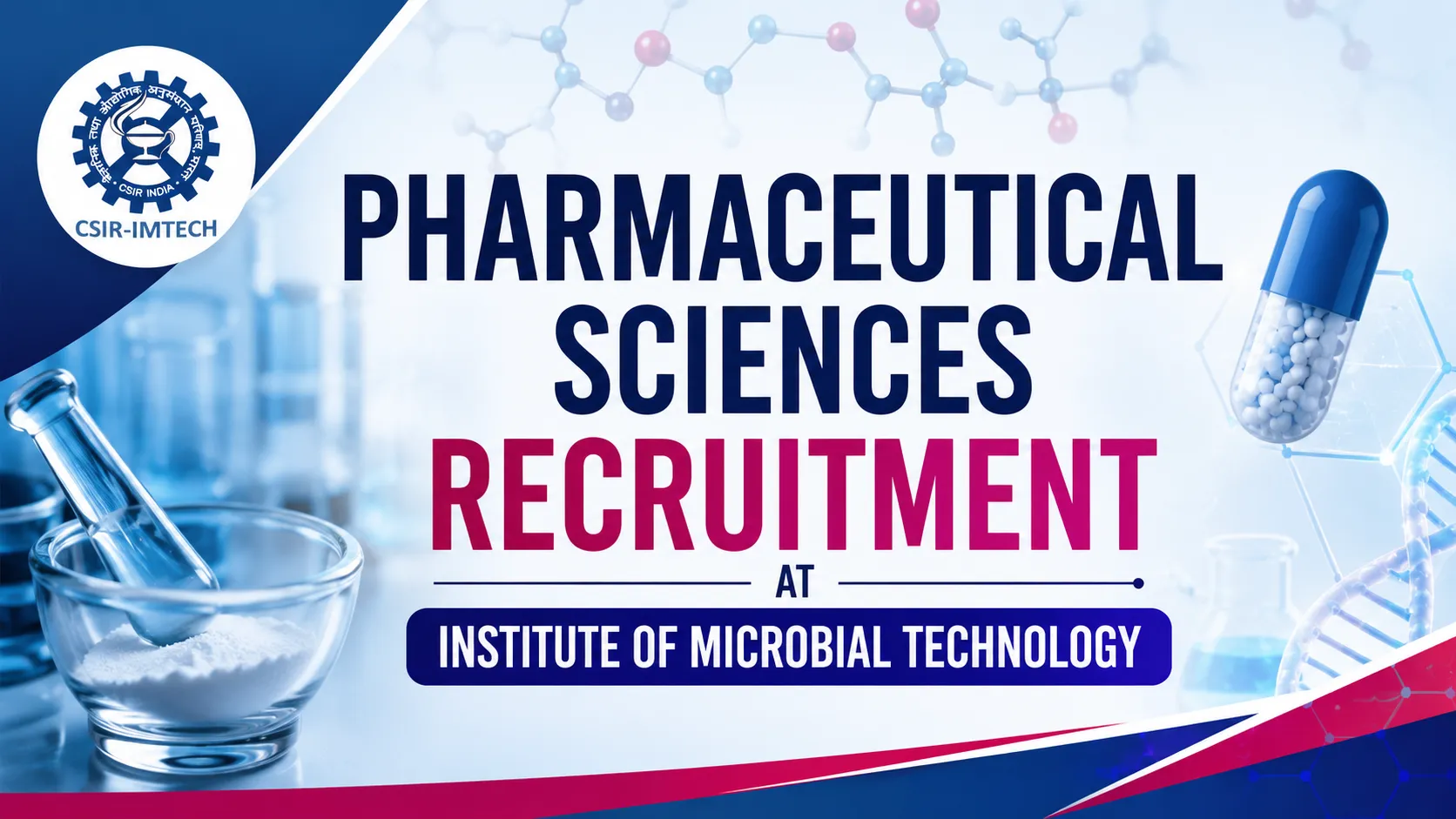 Pharmaceutical Sciences Recruitment at Institute of Microbial Technology