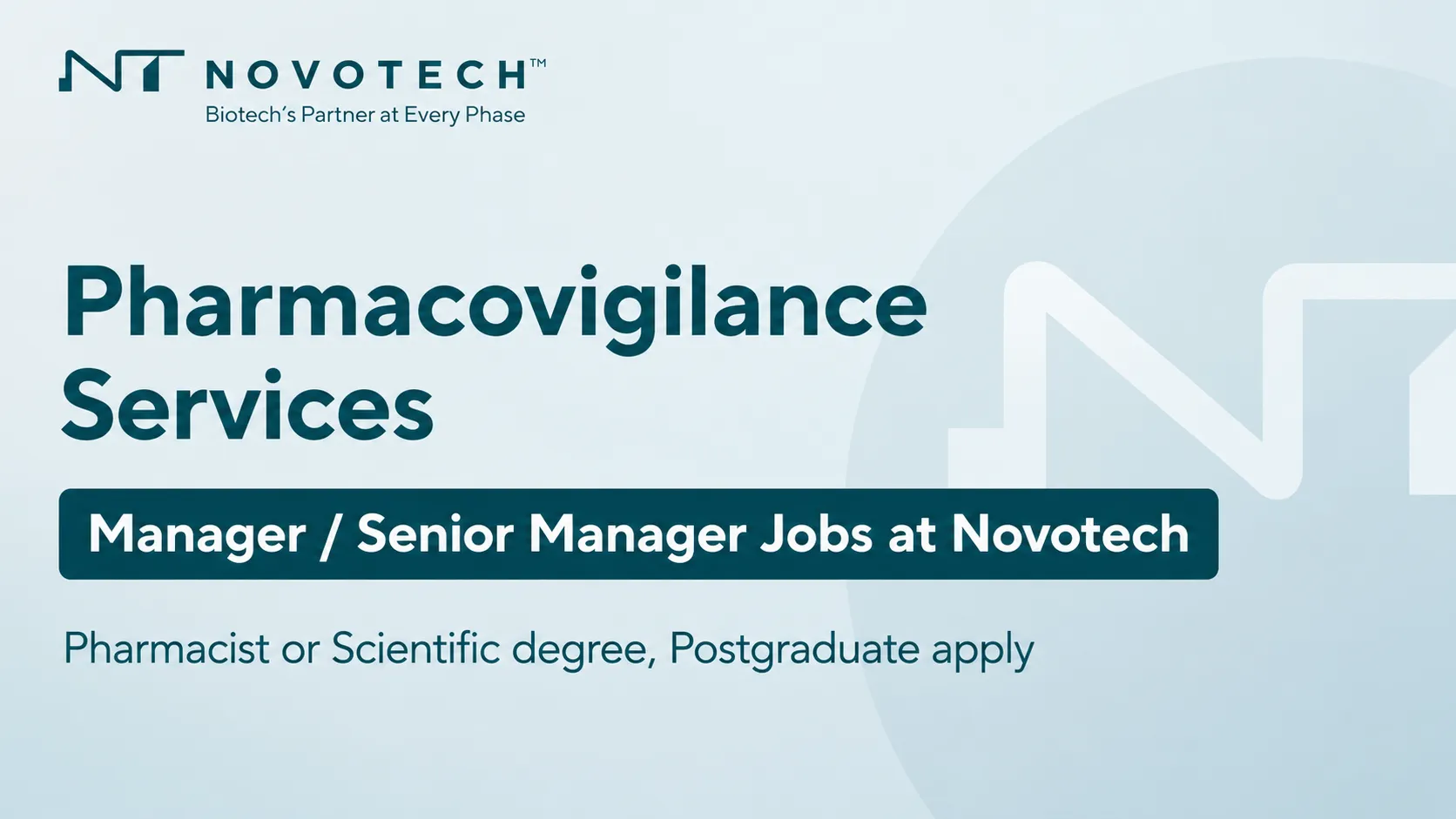 Pharmacovigilance Services - Manager / Senior Manager Jobs at Novotech
