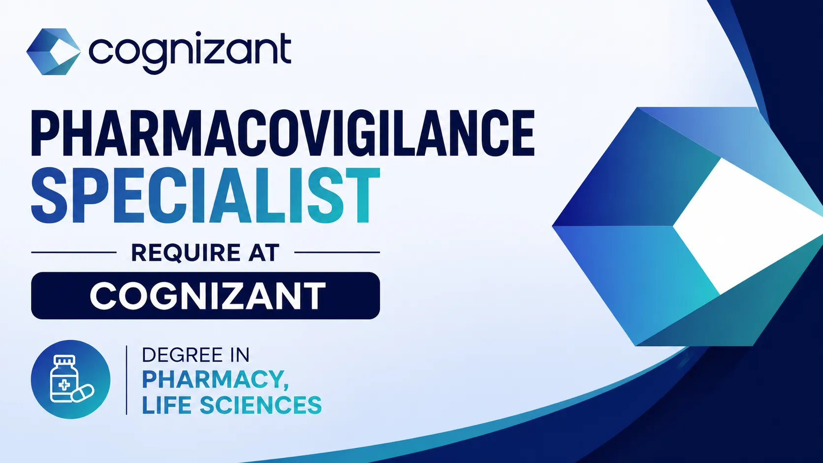 Pharmacovigilance Specialist Require at Cognizant