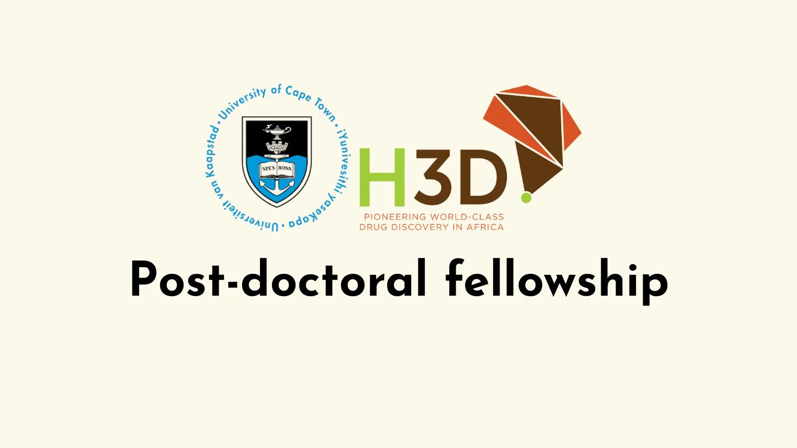 Post-doctoral fellowship in the University of Cape Town