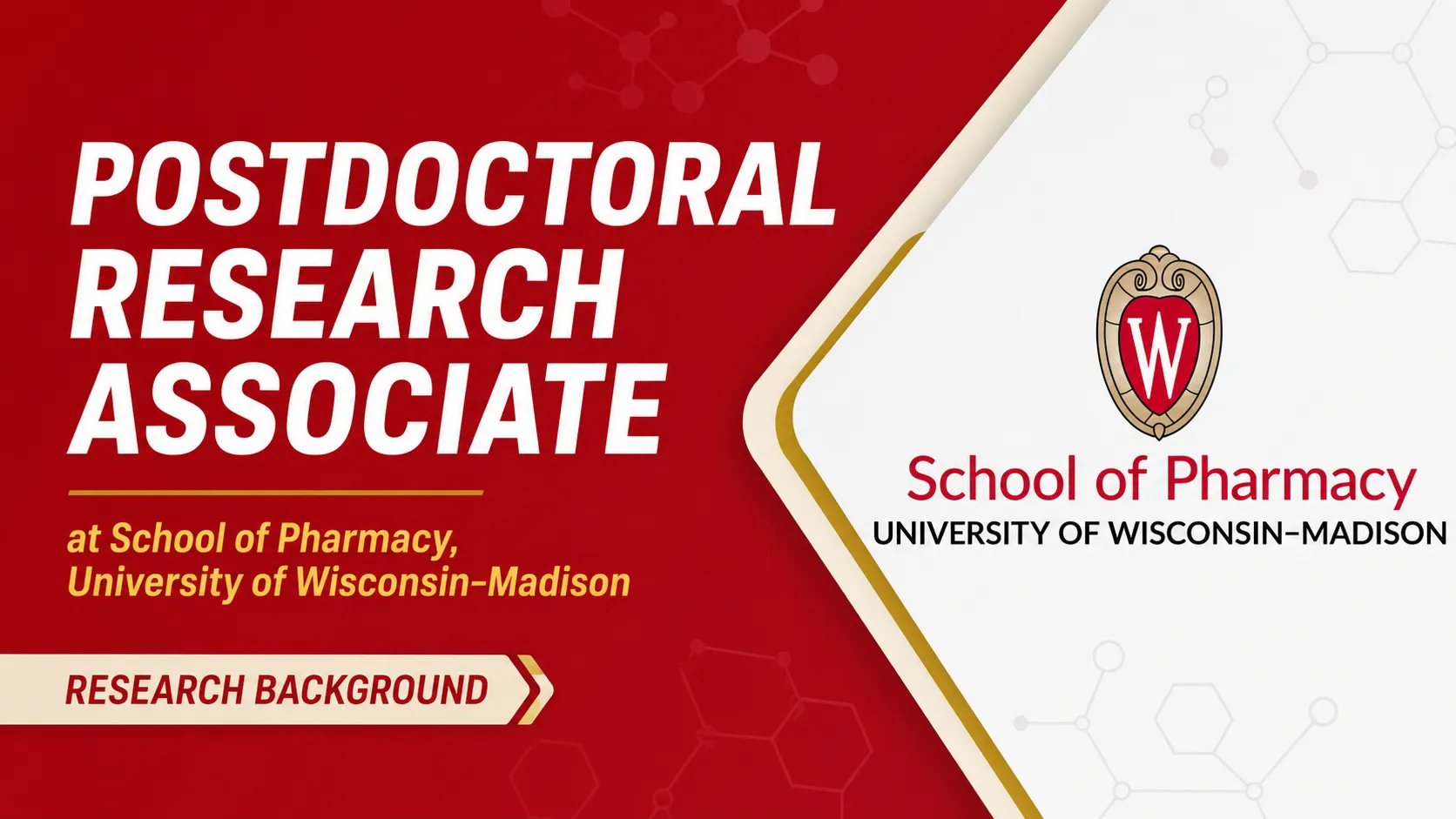 Postdoctoral Research Associate at School of Pharmacy, University of Wisconsin-Madison