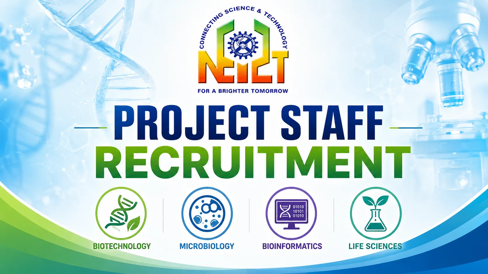 Project Staff Recruitment for Biotechnology, Microbiology, Bioinformatics, Life Sciences at NEIST