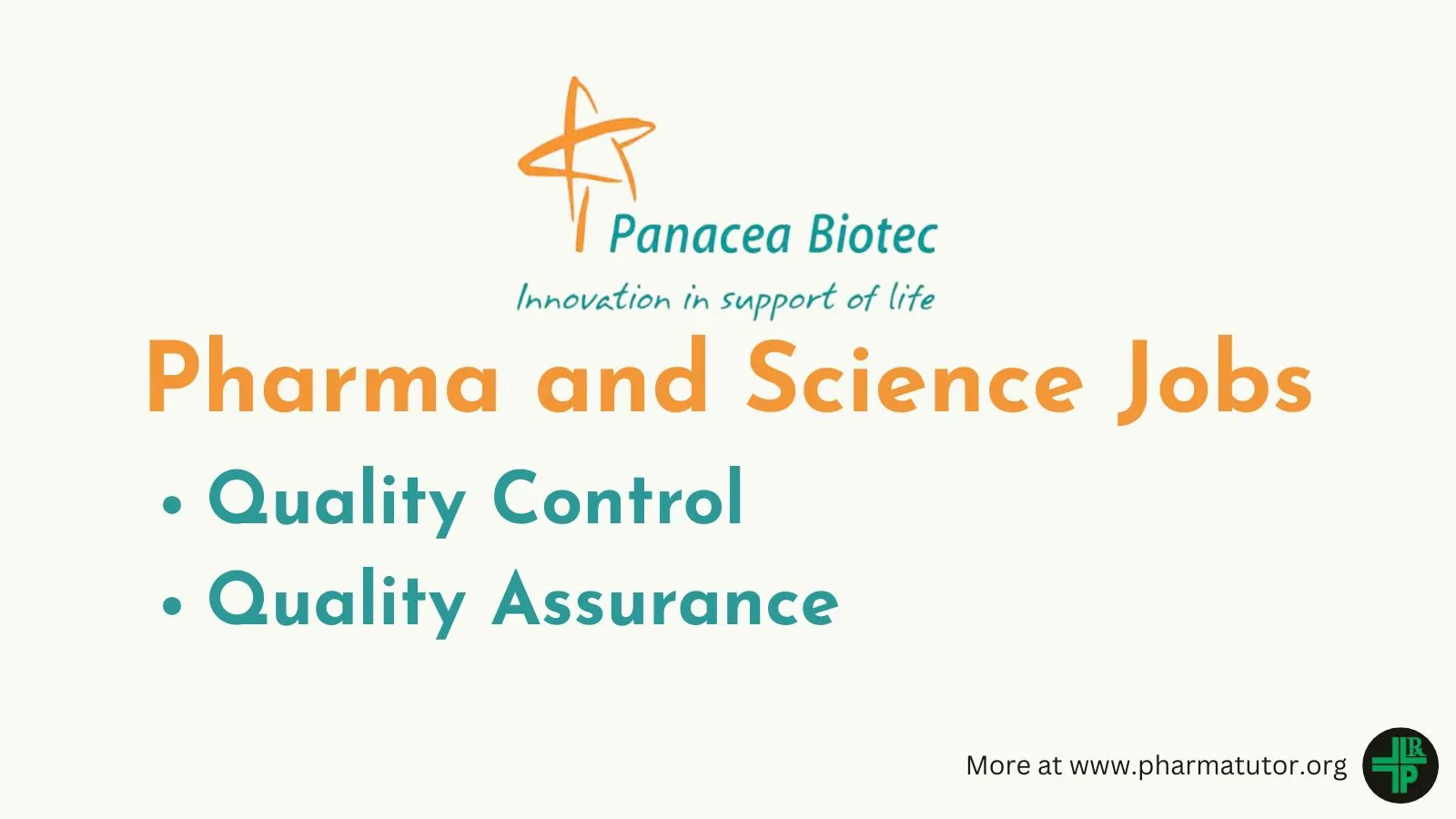 Quality Control and Quality Assurance Jobs at Panacea Biotec