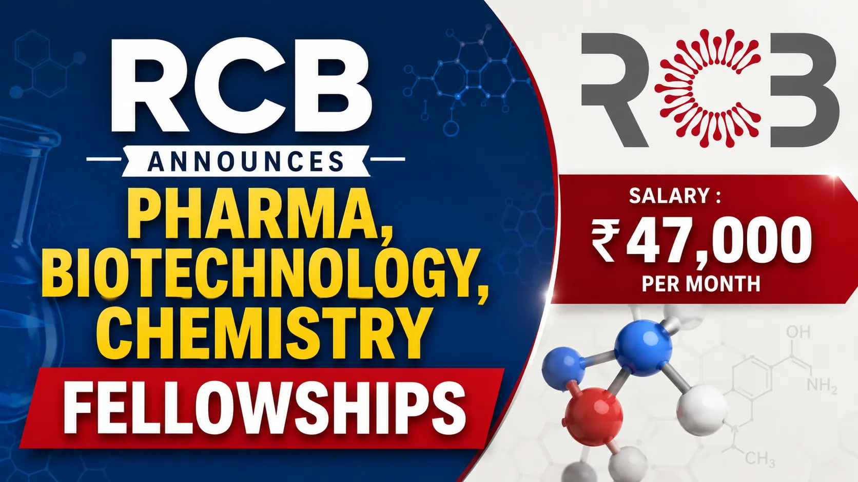RCB Announces Pharma, Biotechnology, Chemistry Fellowships