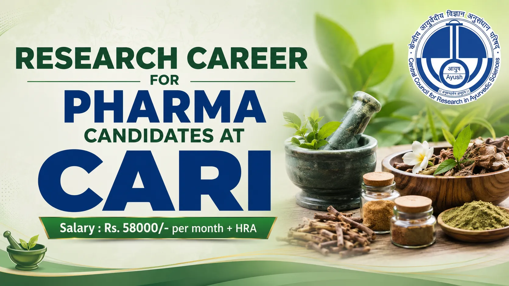 Research Career for Pharma candidates at CARI