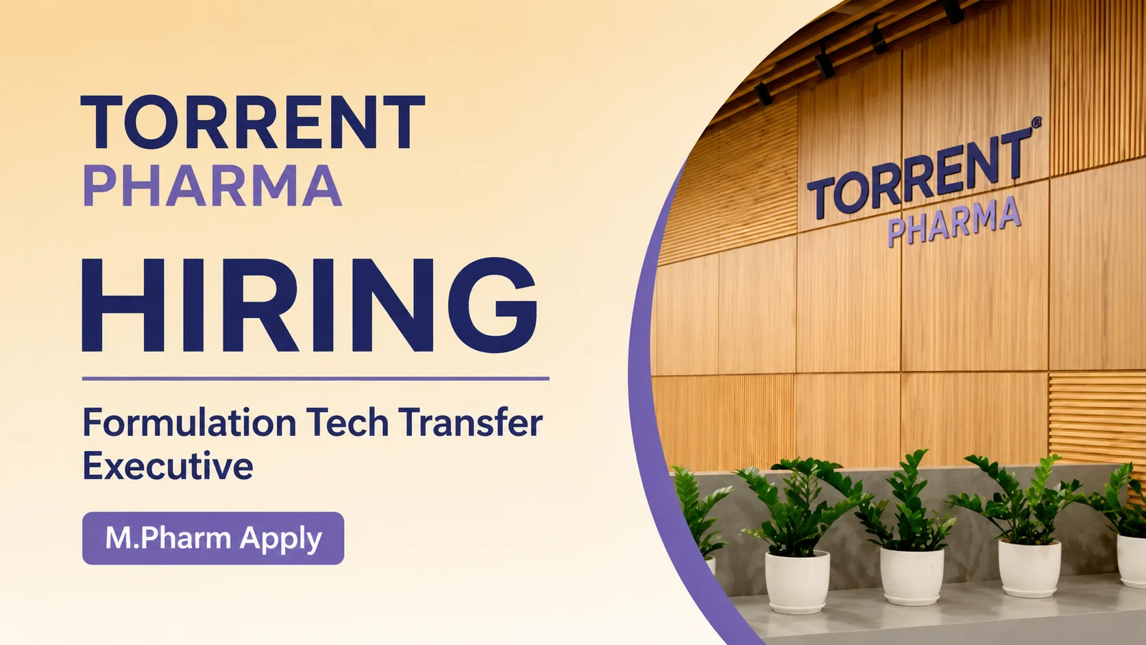 Torrent Pharma Hiring Formulation Tech Transfer Executive