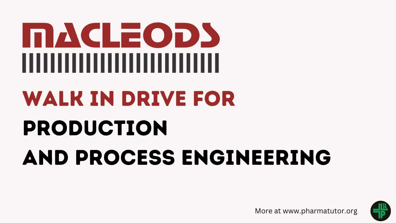 Walk In Drive for Production and Process Engineering at Macleods