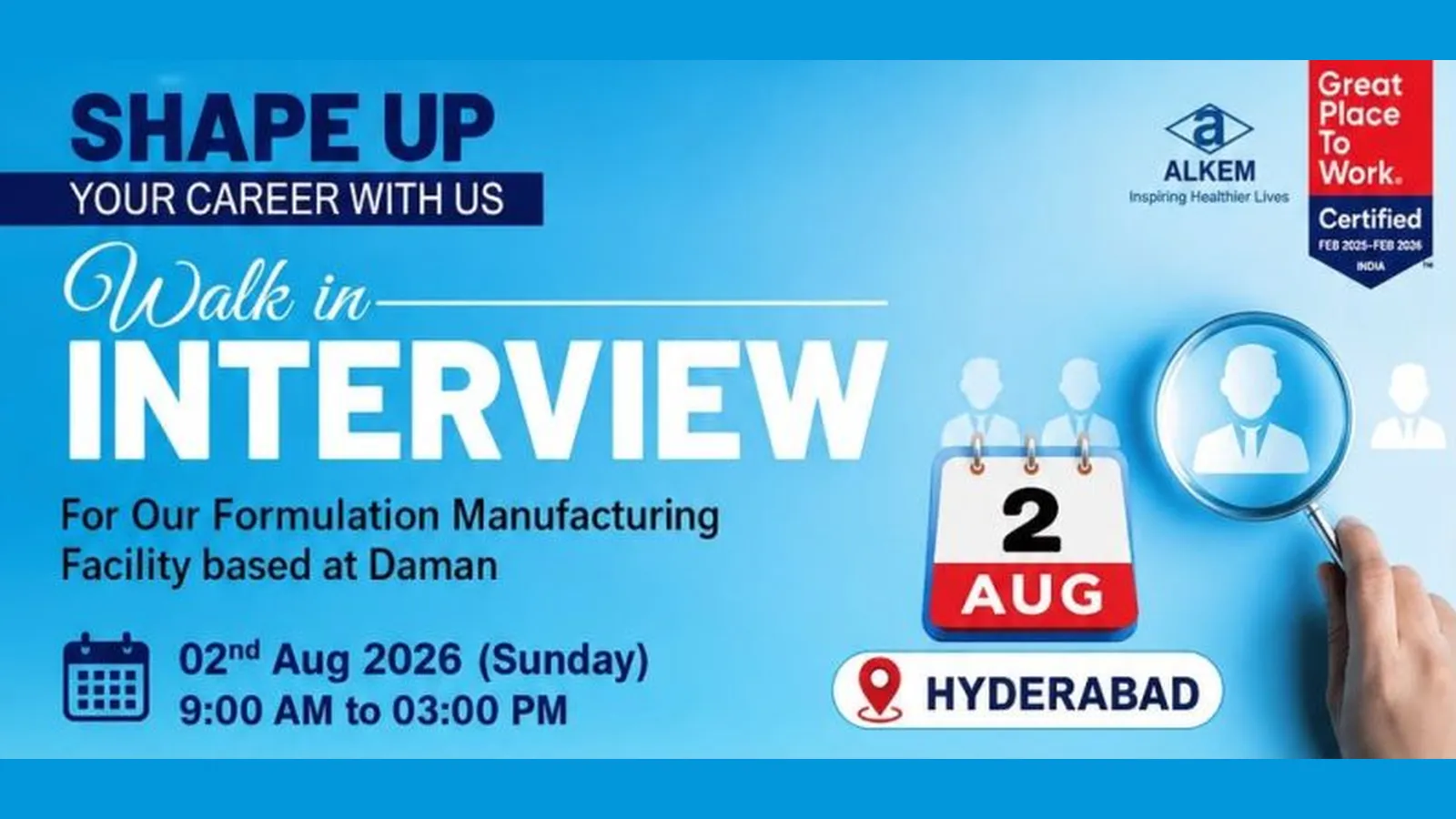 Walk in drive for QC and Production Formulation at Alkem Laboratories