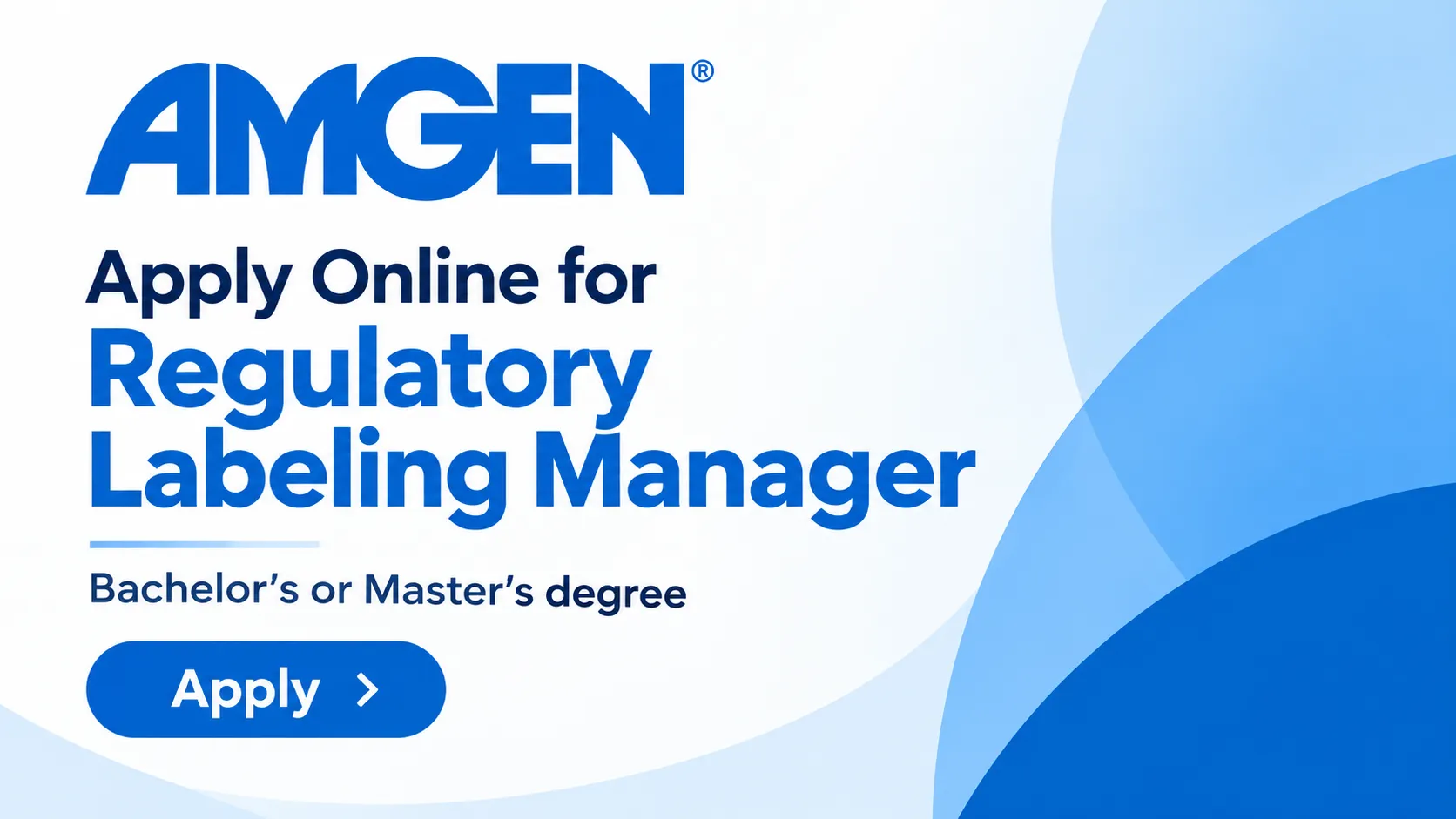 Apply Online for Regulatory Labeling Manager at Amgen