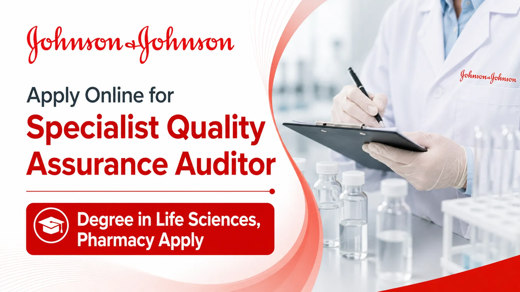 Apply Online for Specialist Quality Assurance Auditor at Johnson & Johnson